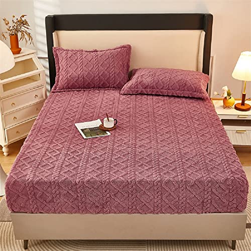 Lanqinglv Fleece Plüsch Spannbettlaken 200x200cm Altrosa Kuschelige Flauschig Cashmere-Touch Winter Warm Bettlaken Spannbetttuch für Boxspringbett Topper Matratze bis 25-30 cm Lanqinglv Fleece Plüsch Spannbettlaken 200x200cm Altrosa Kuschelige Flauschig Cashmere-Touch Winter Warm Bettlaken Spannbetttuch für Boxspringbett Topper Matratze bis 25-30 cm von Lanqinglv