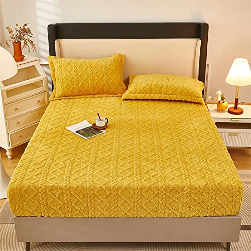 Lanqinglv Fleece Plüsch Spannbettlaken 90x200cm Gelb Kuschelige Flauschig Cashmere-Touch Winter Warm Bettlaken Spannbetttuch für Boxspringbett Topper Matratze bis 25-30 cm Lanqinglv Fleece Plüsch Spannbettlaken 90x200cm Gelb Kuschelige Flauschig Cashmere-Touch Winter Warm Bettlaken Spannbetttuch für Boxspringbett Topper Matratze bis 25-30 cm von Lanqinglv