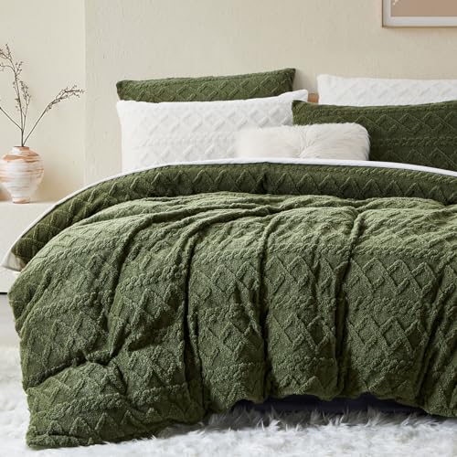 Lanqinglv Plüsch Bettwäsche 135x200 Grün Fleece Flanell Flauschig Winterbettwäsche Sherpa Warme Getuftet Cashmere Touch Kuschelige Bettbezug mit Reißverschluss und 1 Kissenbezug 80x80 cm Lanqinglv Plüsch Bettwäsche 135x200 Grün Fleece Flanell Flauschig Winterbettwäsche Sherpa Warme Getuftet Cashmere Touch Kuschelige Bettbezug mit Reißverschluss und 1 Kissenbezug 80x80 cm von Lanqinglv