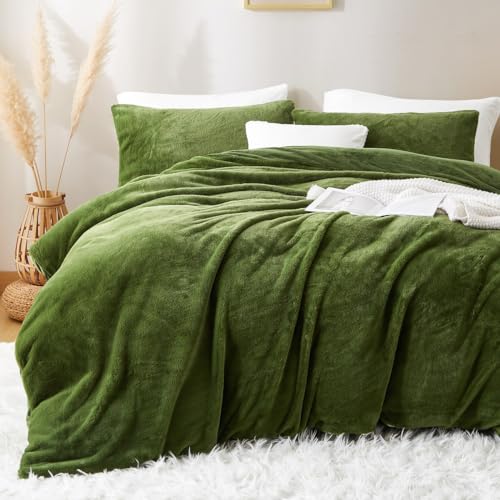 Lanqinglv Plüsch Bettwäsche 135x200 Grün Weiß Kunstfell Flauschig Winterbettwäsche Warme Kuschelig Flanell Fleece Biber Unifarben Bettbezug mit Reißverschluss und 1 Kissenbezug 80x80cm Lanqinglv Plüsch Bettwäsche 135x200 Grün Weiß Kunstfell Flauschig Winterbettwäsche Warme Kuschelig Flanell Fleece Biber Unifarben Bettbezug mit Reißverschluss und 1 Kissenbezug 80x80cm von Lanqinglv