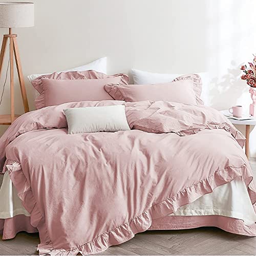 Lanqinglv Rüschen Rosa Bettwäsche 135x200cm 4 Teilig Mädchen Mikrofaser Bettbezug Romantisch 2X Deckenbezug mit Reißverschluss und 2 Kissenbezug 80x80cm Lanqinglv Rüschen Rosa Bettwäsche 135x200cm 4 Teilig Mädchen Mikrofaser Bettbezug Romantisch 2X Deckenbezug mit Reißverschluss und 2 Kissenbezug 80x80cm von Lanqinglv
