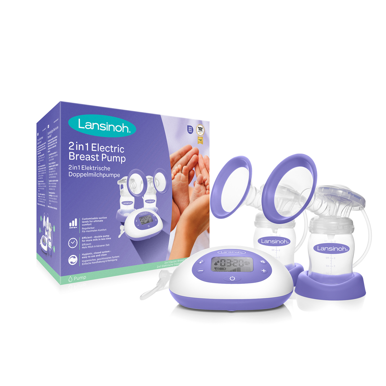 Lansinoh 2in1 Elektrische Milchpumpe Brustpumpe Muttermilchpumpe Bpa Frei B-Ware von Lansinoh