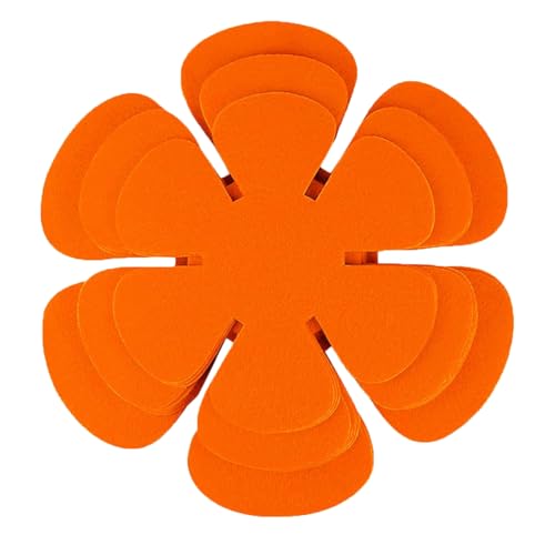Lansls 12 Stück Pfannenschutz Filz, 3 Verschiedene Größen Pfannenschoner Stapelschutz Topfschoner Topfschutz Kratzfest Topfuntersetzer Filz Für Pfannen Töpfe Schüsseln Schutz (Orange) von Lansls