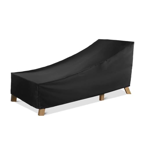 Lansls Gartenstuhl Abdeckung Gartenstühle Winterfest Schutzhülle Hängesessel Schutzhülle Stapelstühle Stuhlabdeckung Outdoor Wetterfest 210D Wasserdicht Anti-Uv (Liegestuhl, 210 * 75 * 40/80CM) von Lansls