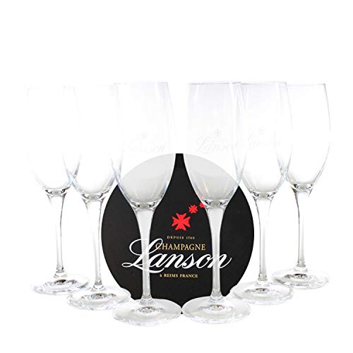 LANSON Champagner Gläser 6er Set Sekt-Glas mit Eichung ~mn 322 0945 von Lanson
