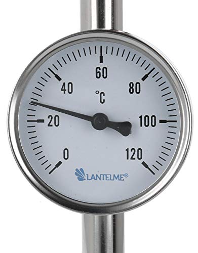 Lantelme 120 Grad analoges Anlegethermometer – Kontaktthermometer für Heizung Warmwasser Kaltwasser – Präzises Thermometer zum Anlegen an Rohre im Haushalt und Sanitärbereich von Lantelme