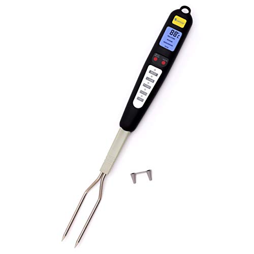 Lantelme Digitales Grillthermometer mit Edelstahlsonden Grillgabel bis 250°C – 4 Programme für Fleischsorten wie Fisch, Wild und Geflügel – Präzises Einstich Thermometer für Grillen Braten und Küche Lantelme Digitales Grillthermometer mit Edelstahlsonden Grillgabel bis 250°C – 4 Programme für Fleischsorten wie Fisch, Wild und Geflügel – Präzises Einstich Thermometer für Grillen Braten und Küche von Lantelme