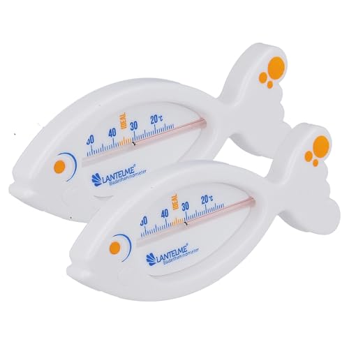 Lantelme 2 Stück Badethermometer Set für Baby, Kleinkinder | Fisch Design | Temperaturanzeige 11°C - 52°C Analog | leicht ablesbar für Badewasser Temperatur Badewanne | Bade Thermometer Weiß Lantelme 2 Stück Badethermometer Set für Baby, Kleinkinder | Fisch Design | Temperaturanzeige 11°C - 52°C Analog | leicht ablesbar für Badewasser Temperatur Badewanne | Bade Thermometer Weiß von Lantelme