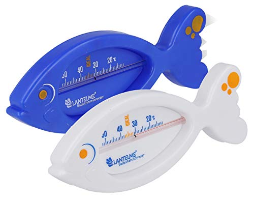 Lantelme 2er Set Badethermometer für Baby und Kinder Badespaß Badewanne Badewasser Thermometer Fisch blau weiß 7556 von Lantelme