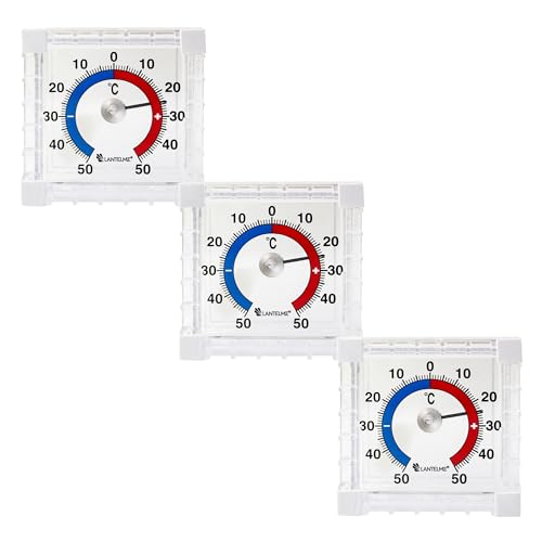 Lantelme 3 Stück Kühlschrankthermometer Set beideseitig selbstklebend und justierbar Temperatur +/- 50°C Analog Bimetall Thermometer für Kühlschrank Gefrierschrank Kühltheke Lantelme 3 Stück Kühlschrankthermometer Set beideseitig selbstklebend und justierbar Temperatur +/- 50°C Analog Bimetall Thermometer für Kühlschrank Gefrierschrank Kühltheke von Lantelme