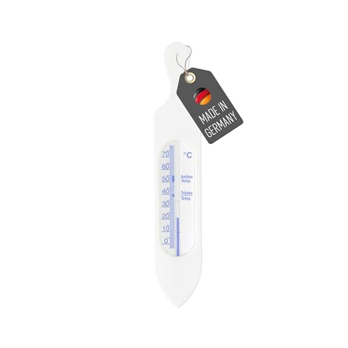 Lantelme Badethermometer Farbe Weiss mit Temperaturanzeige mit Richtangaben | Analog Kinder Baby Bade Thermometer für Zuverlässige Wassertemperaturanzeige in Badewanne für Badewasser (Weiß) von Lantelme