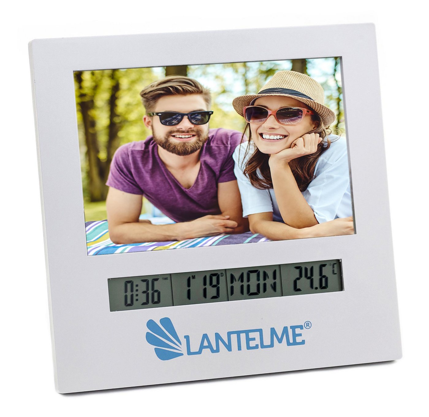 Lantelme Bilderrahmen Bilderrahmen mit Digitalthermometer, für 1 Bilder, für 10cm x 15cm Fotos von Lantelme