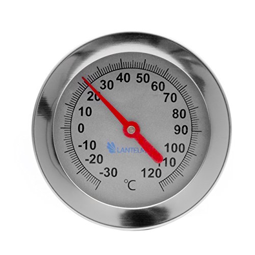 Lantelme Einkochthermometer aus Edelstahl mit 52cm Sonde | Temperaturbereich -30°C bis +120°C | Analog Bimetall-Thermometer | Für Einkochen, Einmachen, Räuchern, Küche und Fleischerei von Lantelme