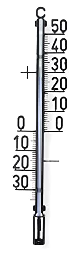 Lantelme Gartenthermometer 35cm analog wetterfest Kunststoff Thermometer außen groß xl Wandthermometer Innenthermometer von Lantelme