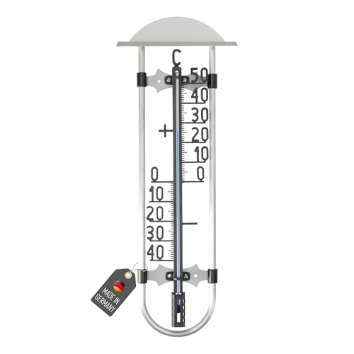 Lantelme Gartenthermometer in Aluminiumrahmen 49cm Temperaturanzeige -40°C bis 50°C | Analog Thermometer Kunststoff Schwarz für Innen Außen Garten mit Alu Gestell Wetterfest | Made in Germany Lantelme Gartenthermometer in Aluminiumrahmen 49cm Temperaturanzeige -40°C bis 50°C | Analog Thermometer Kunststoff Schwarz für Innen Außen Garten mit Alu Gestell Wetterfest | Made in Germany von Lantelme