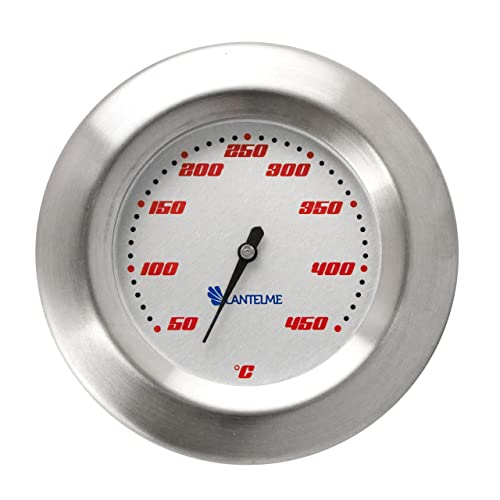Lantelme Grill Thermometer aus Edelstahl bis 450°C Analog Garraumtemperaturmessung am Grilldeckel an der Grillhaube Smoker Gasgrill Kohlegrill Grillthermometer BBQ von Lantelme
