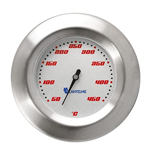 Lantelme Grillthermometer Edelstahl für Grilldeckel Temperatur bis 450°C Analog | Garraumtemperaturmessung an Grillhaube | Thermometer Smoker Grill BBQ Gasgrill Kohlegrill als Zubehör Ersatzteil von Lantelme
