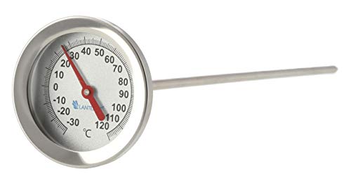 Lantelme Edelstahl Kompostthermometer mit 30cm lang mit Sonde -30°C bis 120°C Temperaturüberwachung zur Förderung der Zersetzung | Analog Gewächshaus Kompost Thermometer für Garten Komposter von Lantelme