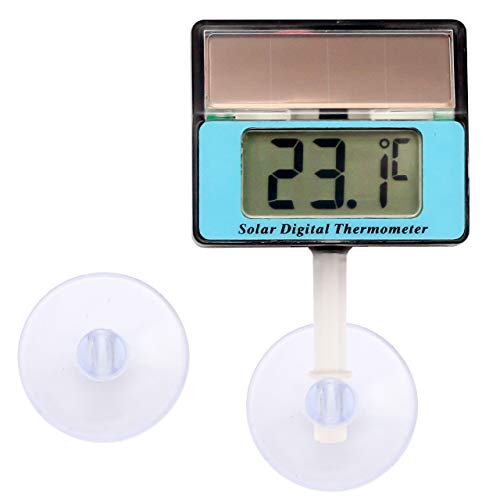 Lantelme Digital Solar Terrarium Thermometer Wasserdicht mit Saugnapf universal für Aquarium Vivarium und Terrarium 6809 von Lantelme