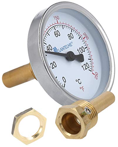 Lantelme Räucherthermometer 120°C Edelstahl mit Messing Befestigungsmutter | Analog Thermometer zum Räuchern von Fisch Fleisch | Für Smoker Räucherofen Räuchertonne Räuchergrill Räucherschrank (5cm) Lantelme Räucherthermometer 120°C Edelstahl mit Messing Befestigungsmutter | Analog Thermometer zum Räuchern von Fisch Fleisch | Für Smoker Räucherofen Räuchertonne Räuchergrill Räucherschrank (5cm) von Lantelme