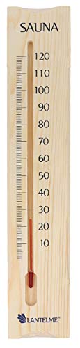 Lantelme® Holz Sauna Thermometer 38cm analoges Saunathermometer mit Temperaturanzeige für Saunen bis 120 Grad 8164 von Lantelme