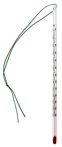 Lantelme Tee Thermometer 24cm Glas mit Schnur Teethermometer Temperaturbereich bis 110 °C Analog Teewasser Früchtetee Kräutertee uvm. 4090 von Lantelme