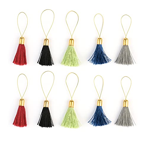 Lantern Moon Maschenmarkierer zum Stricken - Neuheit Quaste Design - 10 Quasten 5 verschiedene Farben von Lantern Moon
