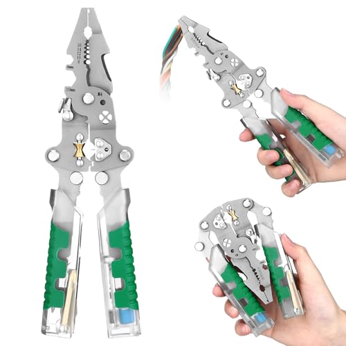 Lanties 18 in 1 Faltbare Abisolierzange, 2025 Neue Abisolierzange mit Spannungsdetektor, Multifunktionale Abisolierzange, Kabelschneider mit Zange, Crimpzange, Elektriker Arbeit Abisolierwerkzeug Lanties 18 in 1 Faltbare Abisolierzange, 2025 Neue Abisolierzange mit Spannungsdetektor, Multifunktionale Abisolierzange, Kabelschneider mit Zange, Crimpzange, Elektriker Arbeit Abisolierwerkzeug von Lanties