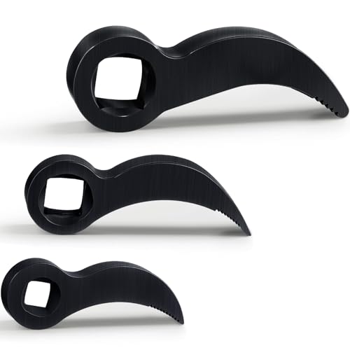 Lanties 3-teiliges Hebelstabschlüssel-Adapterkopf-Set, Brechstangen-Adapter-Kopf-Werkzeug, Halbschaftentfernung, Autoreparaturwerkzeuge, 1,27 cm, 3/8 Zoll, 1/4 Zoll D (quadratisch) Profil für enge von Lanties