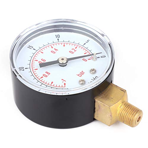Lantuqib Vakuummeter, Luftmessgerät 1/8 BSPT, Wasservakuum für Luft Wasser Öl von Lantuqib