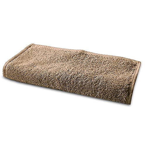 Lanudo® Luxus Waschlappen/Waschtuch 600g/m² Pure Line 30x30 cm. 100% feinste Premium Frottier Baumwolle in höchster Qualität. Waschlappen, Waschtücher. Farbe: Beige/Sand von Lanudo