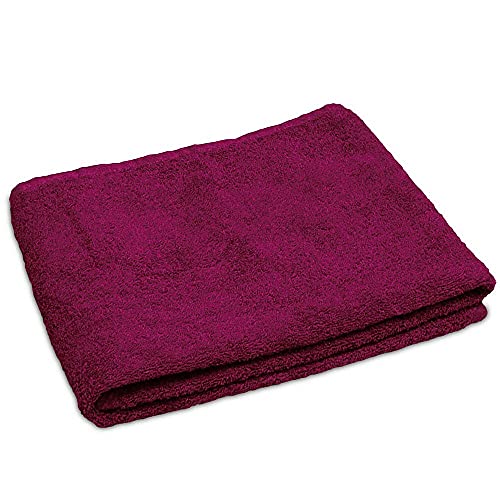 Lanudo® Luxus Handtuch 600g/m² Pure Line 50x100 cm mit Bordüre.100% feinste Frottier Baumwolle in höchster Qualität, Farbe: Pink von Lanudo