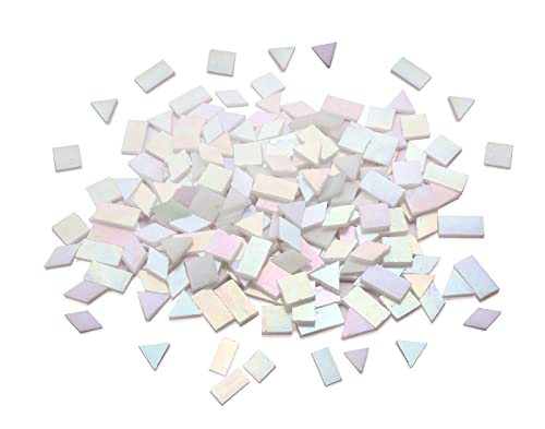 Mosaikfliesen zum Basteln, irisierendes Weiß von Lanyani