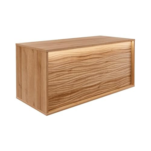 Lanzet Dune Waschbeckenunterschrank – Hellbraune Holzoptik, 100cm Breite, LED-beleuchtete 3D Dünenfront mit Bewegungsmelder, 1 Schublade mit integriertem Einsatz, Push-to-Open – Made in Germany Lanzet Dune Waschbeckenunterschrank – Hellbraune Holzoptik, 100cm Breite, LED-beleuchtete 3D Dünenfront mit Bewegungsmelder, 1 Schublade mit integriertem Einsatz, Push-to-Open – Made in Germany von Lanzet