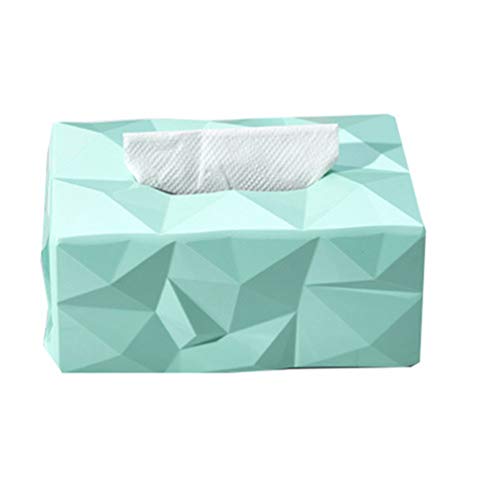 LaoZan Zuhause Tücherbox Hohe Kapazität Box für Kosmetiktücher Taschentuchbox fur Büro Restaurant Schule (Hell Grün,21 * 12.5 * 9.5 cm) von LaoZan