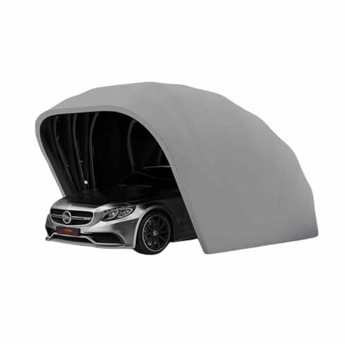 Grauer Carport aus Edelstahl, 5,5 x 2,4 x 2,3 m, Faltbarer Carport mit Stahl-Zahlenschloss, halbautomatische Autogarage, für Pickups, Boote und Autos, grau Grauer Carport aus Edelstahl, 5,5 x 2,4 x 2,3 m, Faltbarer Carport mit Stahl-Zahlenschloss, halbautomatische Autogarage, für Pickups, Boote und Autos, grau von Laohucai
