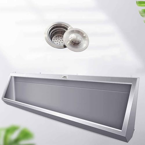 Großes Urinal aus Edelstahl 304, verlängertes Urinal für gewerbliche und private Nutzung, mit intelligentem Sensor, für Herrentoiletten in öffentlichen Bereichen, für Schulen(L150cm) von Laohucai