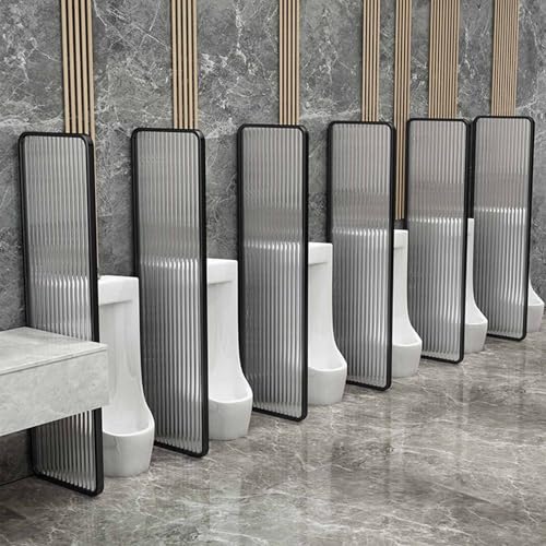 Laohucai Urinaltrennwand für Herrentoiletten, Edelstahl-Trennwand, Urinaltrennwand, wandmontierte Toiletten-Sichtschutzwand, für Hotels, Schulen und öffentliche Einrichtungen(4pack,100x40cm) von Laohucai