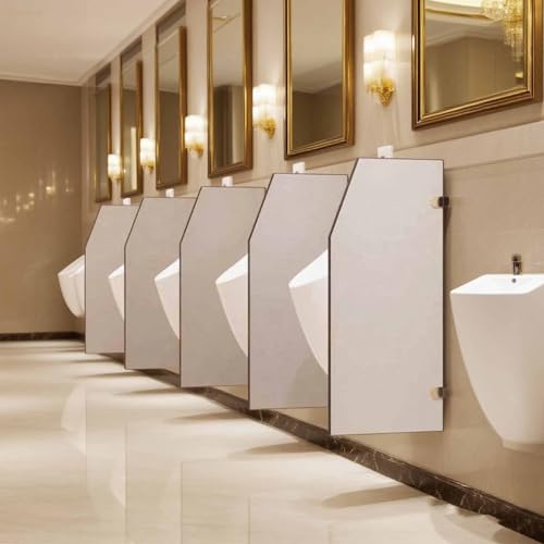 Laohucai Urinaltrennwand für öffentliche Toiletten, wandmontierte Urinaltrennwand für gewerbliche Toiletten, 90 x 40 cm Sichtschutz für Hotels, Einkaufszentren und Einrichtungen, weiß(2PCS) von Laohucai