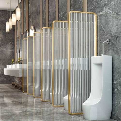 Laohucai Wandmontierte Urinaltrennwand, Urinal-Trennwand für Toiletten, luxuriöser, großer Sichtschutz in Gold für Hotels, Krankenhäuser, Einkaufszentren und öffentliche Orte(1pack,120x40cm) von Laohucai