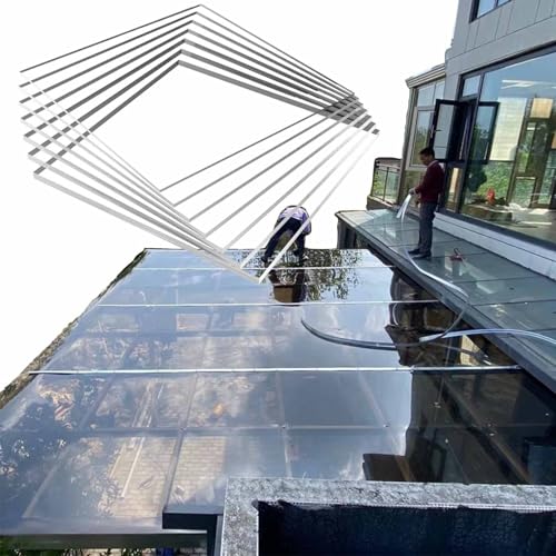 Polycarbonat-Glasplatten, flexible Kunststoffplatten, leicht zu schneiden und zu biegen, wasserdicht, sicher für Erwachsene und Kinder, für Haus, Gewächshaus, Wintergarten, Balkon(1.8x9m) von Laohucai