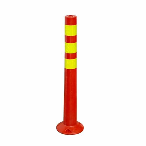 Sicherheitskegel, Flexibler Sicherheitspoller aus Kunststoff mit Reflektorstreifen, reflektierende Einfahrtsbarrieren, Verkehrsleitkegel für Verkehrswarnungen, Gefahrenhinweise(Yellow,15x65cm) von Laohucai