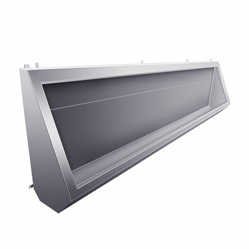 Urinal aus Edelstahl 304, großes, verlängertes Gewerbeurinal mit Abfluss, wandmontiertes Herren-Urinal mit Spülung, für Schulen, öffentliche Plätze, Krankenhäuser, Baustellen(100cm/39.37in) von Laohucai