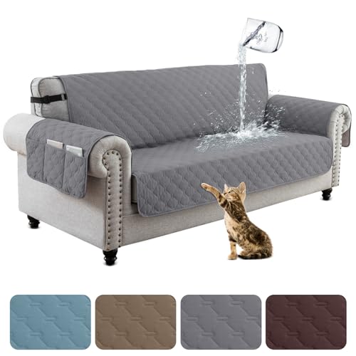 Wasserdicht Sofa Überzug 3 Sitzer,Sofabezug Mit Armlehnen,Sofaschoner rutschfest, Sofaüberwurf, Couch Überzug,Sofa Überwürfe mit Gummiband Sofahusse,Sofa Cover Protector Für Haustier Katze Hunde von Lapalife