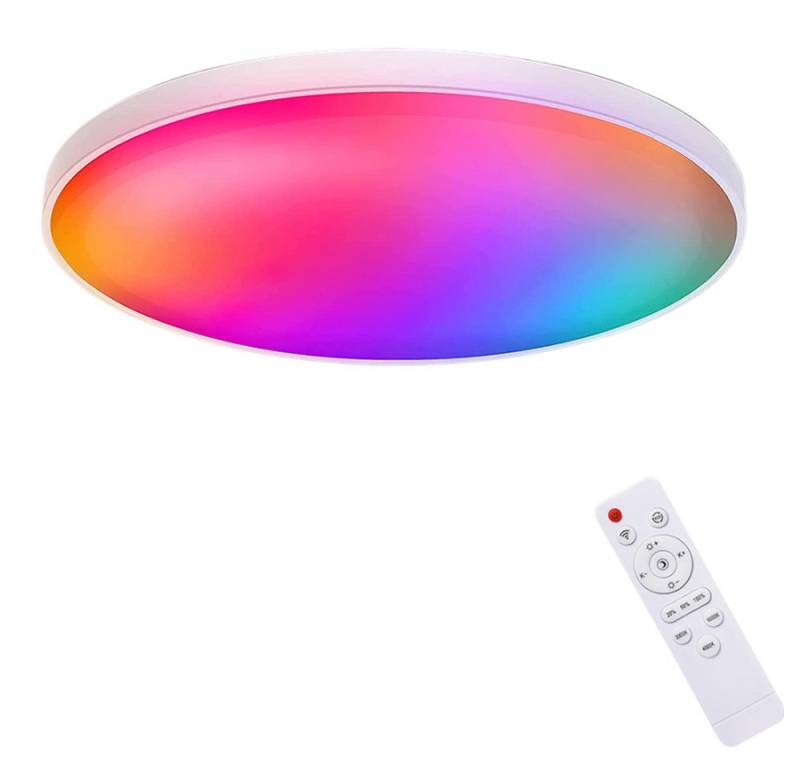 Lapamax LED Deckenleuchte 28W LED Deckenleuchte Whonzimmer Dimmbar Farbwechsel Rund Deckenlampe, RGBCW Durchmesser 30CM Deckenpanel Speicherfunktion Schlafzimmer von Lapamax