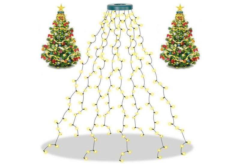 Lapamax LED-Lichterkette LED-Lichterkette LED Weihnachtsbaum Lichterkette mit Topper Star, Christbaumbeleuchtung mit Ring und Sterne,8-Modi,Timer Lapamax LED-Lichterkette LED-Lichterkette LED Weihnachtsbaum Lichterkette mit Topper Star, Christbaumbeleuchtung mit Ring und Sterne,8-Modi,Timer von Lapamax