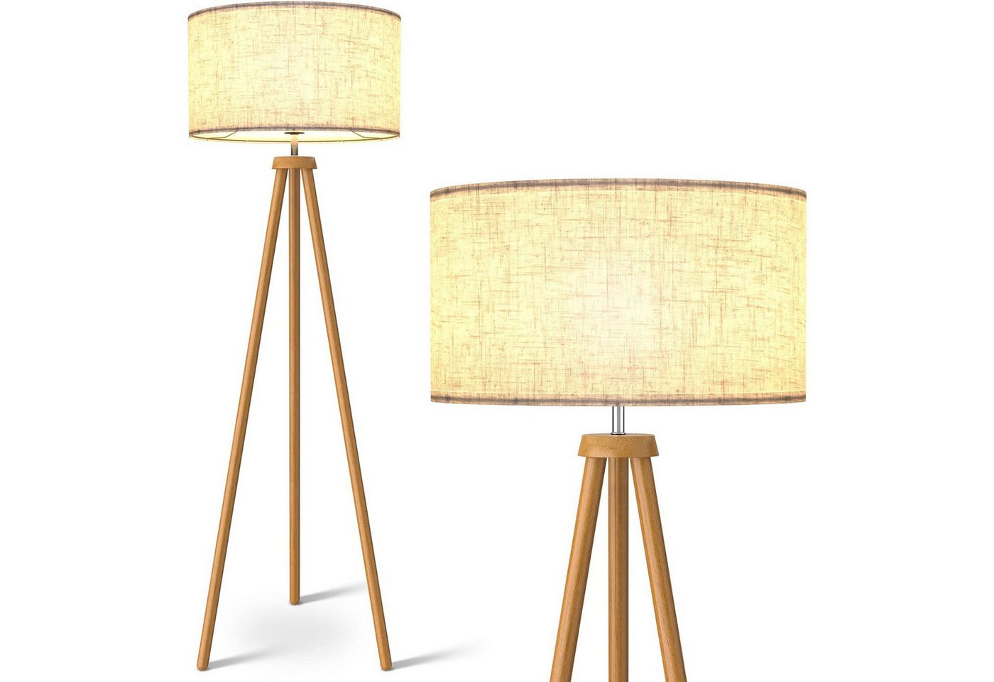 Lapamax LED Stehlampe Dimmbar Stehleuchte mit Dreibeinstativ Leinen Lampenschirm Stehlampe, E27 3 Farbtemperaturen Glühbirne, Stativ Leseleuchte Bodenlampe mit Fußschalter Wohnzimmer Standleuchte Lapamax LED Stehlampe Dimmbar Stehleuchte mit Dreibeinstativ Leinen Lampenschirm Stehlampe, E27 3 Farbtemperaturen Glühbirne, Stativ Leseleuchte Bodenlampe mit Fußschalter Wohnzimmer Standleuchte von Lapamax