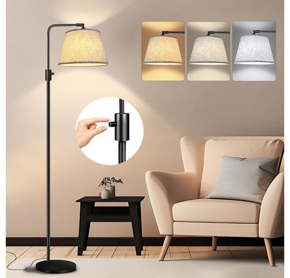 Lapamax LED Stehlampe LED Stehleuchte Dimmbar Wohnzimmer Bogenlampe mit Leinenlampenschirm, 12W 3 Farbtemperaturen E27 Bogenleuchte Stehlampe Standleuchte 173CM Lapamax LED Stehlampe LED Stehleuchte Dimmbar Wohnzimmer Bogenlampe mit Leinenlampenschirm, 12W 3 Farbtemperaturen E27 Bogenleuchte Stehlampe Standleuchte 173CM von Lapamax