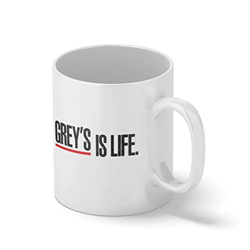Grey's Is Life Grey's Anatomy Fun Logo Fan Merchandise Weißer Becher Mug | Lustige Neuheit Tassen für Kaffee Tee 312ml von Lapi Boutique