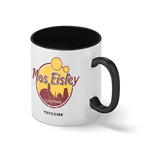 Mos Eisley Cantina Schwarze Innenseite mit passendem Henkelbecher Mug| Lustige Neuheitstassen für Kaffee-Tee 312ml von Lapi Boutique